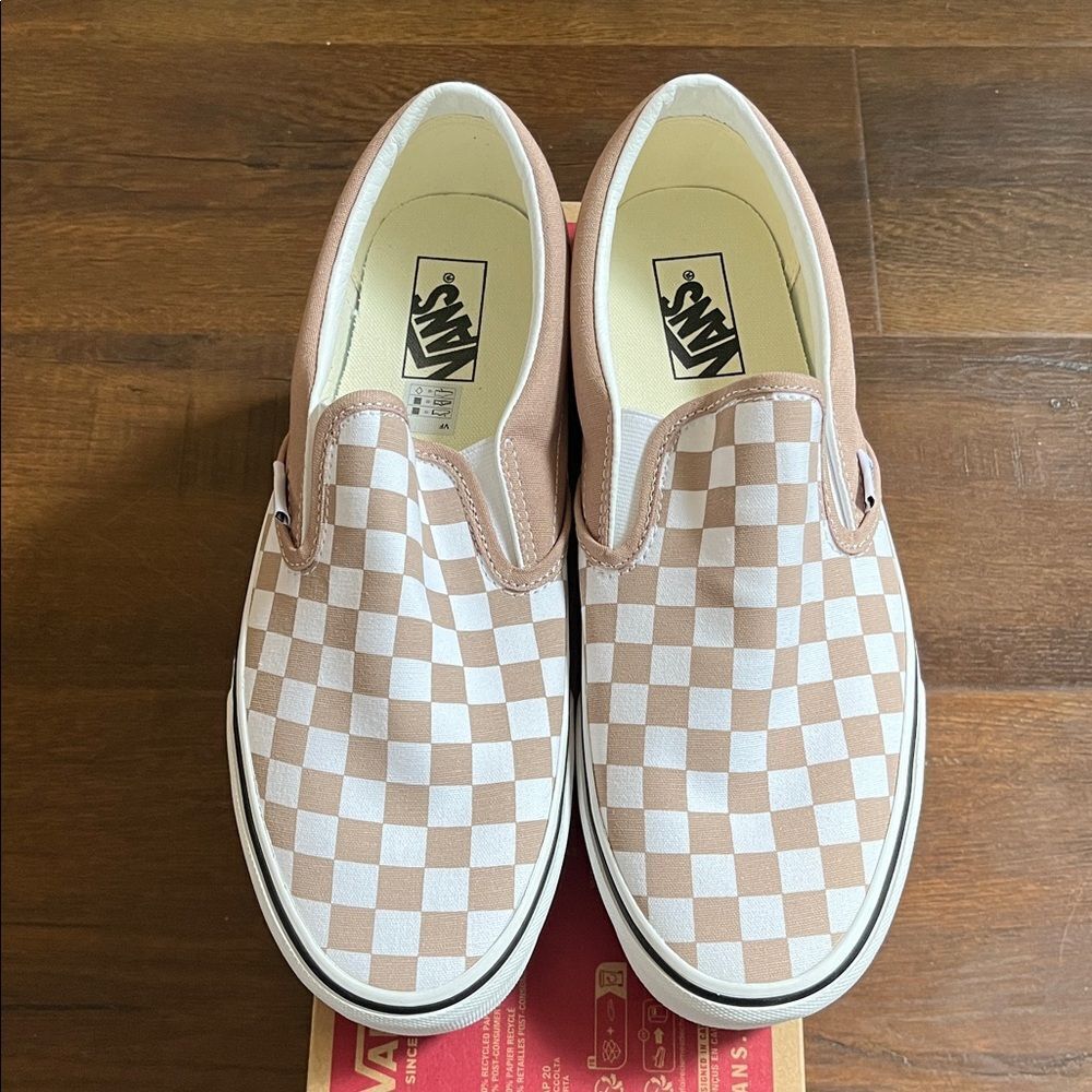 Vans classic slip on color checkboard men size 10/11